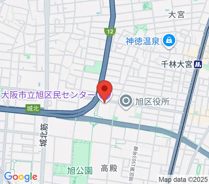 大阪市立芸術創造館の地図