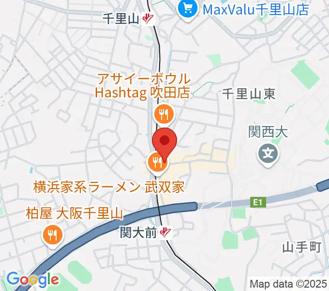 関大前スタジオパレットの地図