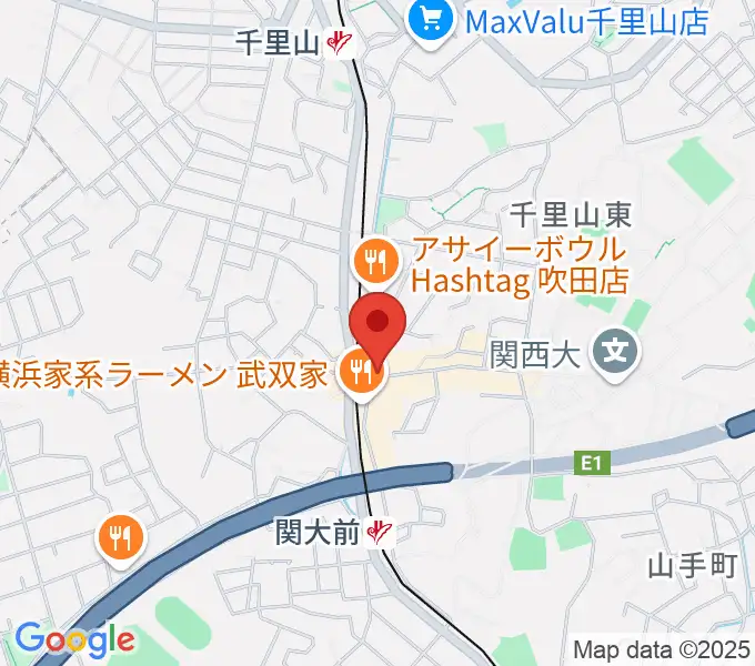 関大前スタジオパレットの地図