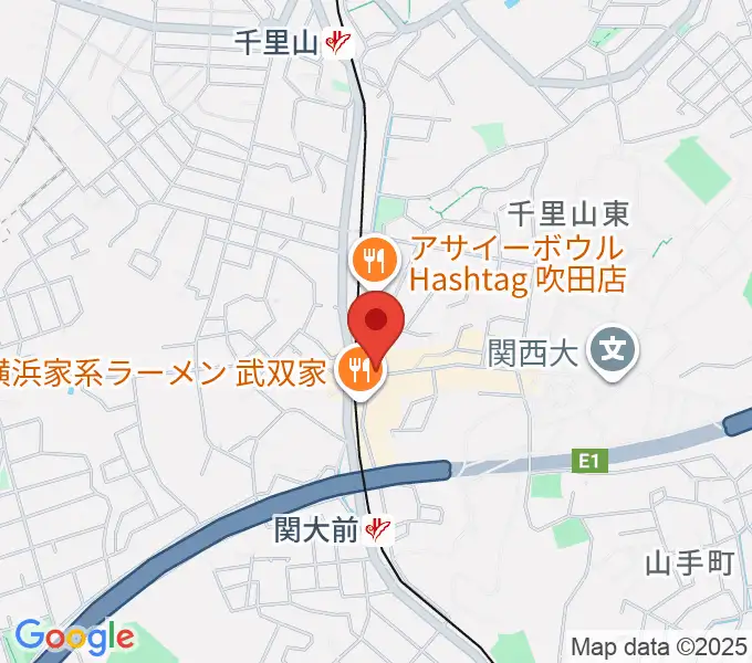 関大前スタジオパレットの地図