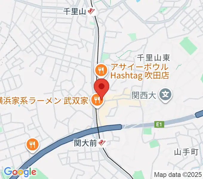関大前スタジオパレットの地図