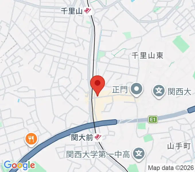 関大前スタジオパレットの地図