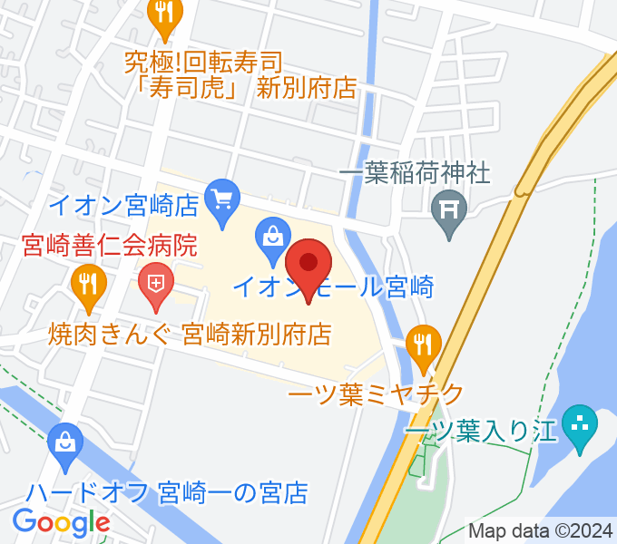 島村楽器イオンモール宮崎店の場所