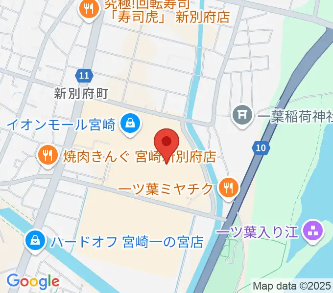 島村楽器イオンモール宮崎店の地図