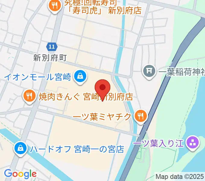 島村楽器イオンモール宮崎店の地図