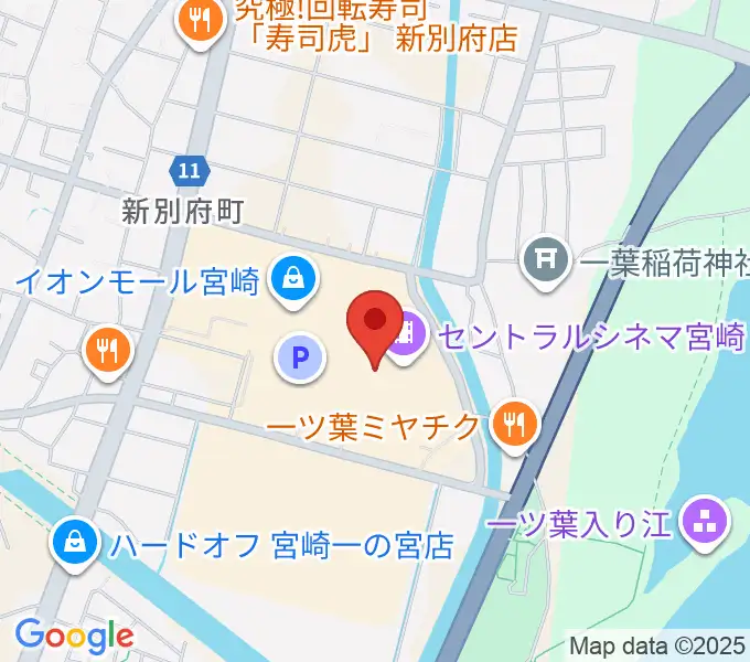 島村楽器イオンモール宮崎店の地図