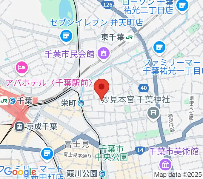 Y'S GUITARの地図