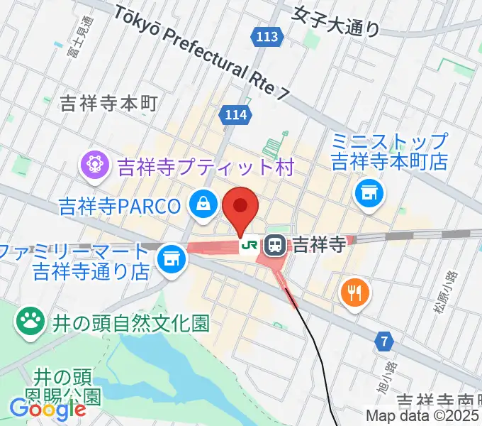 山野楽器ロックイン吉祥寺店の地図