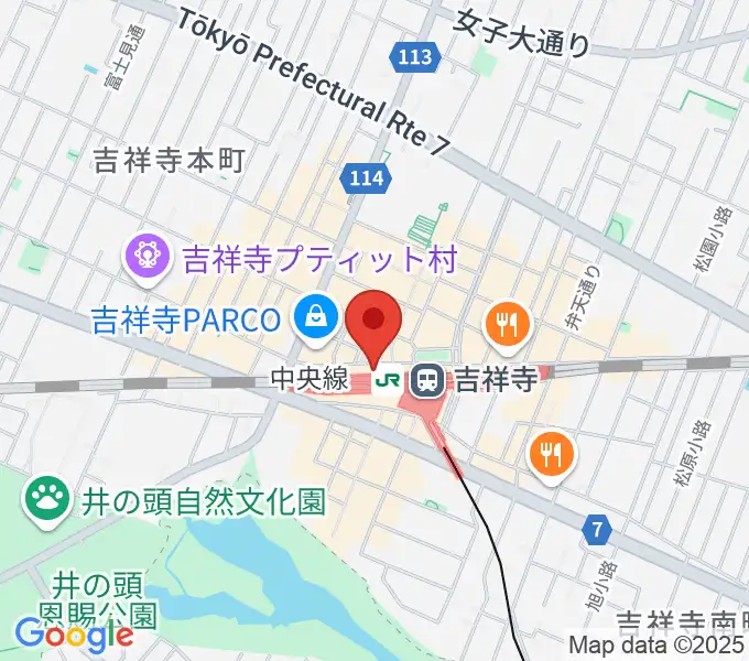 山野楽器ロックイン吉祥寺店の地図