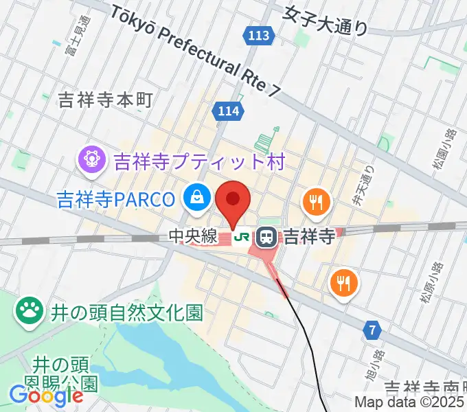 山野楽器ロックイン吉祥寺店の地図
