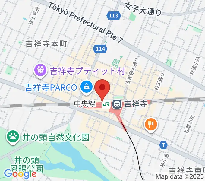 山野楽器ロックイン吉祥寺店の地図