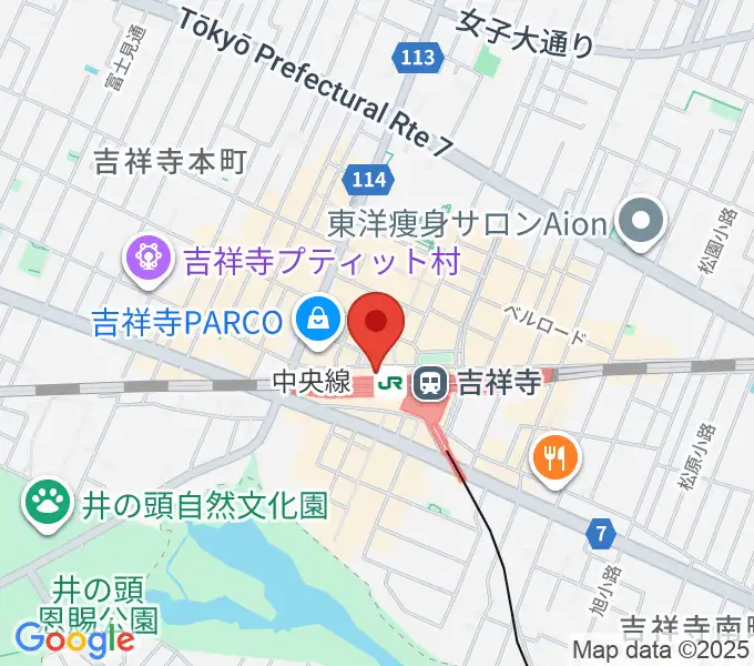山野楽器ロックイン吉祥寺店の地図