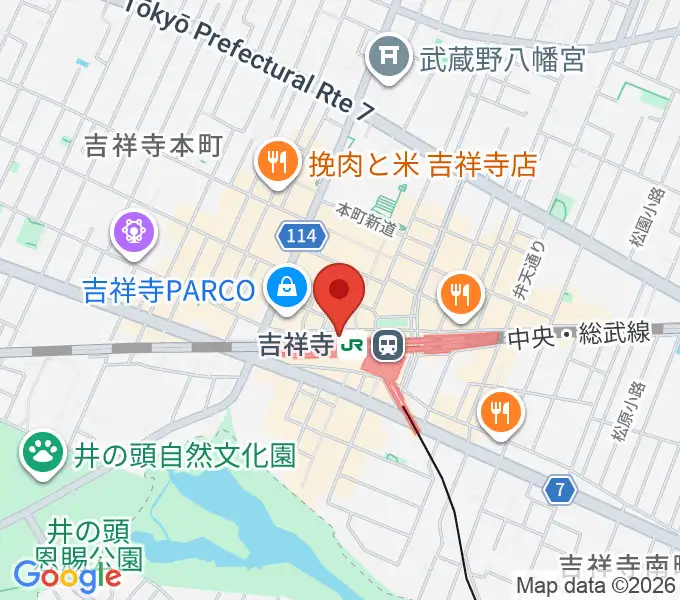 山野楽器ロックイン吉祥寺店の地図