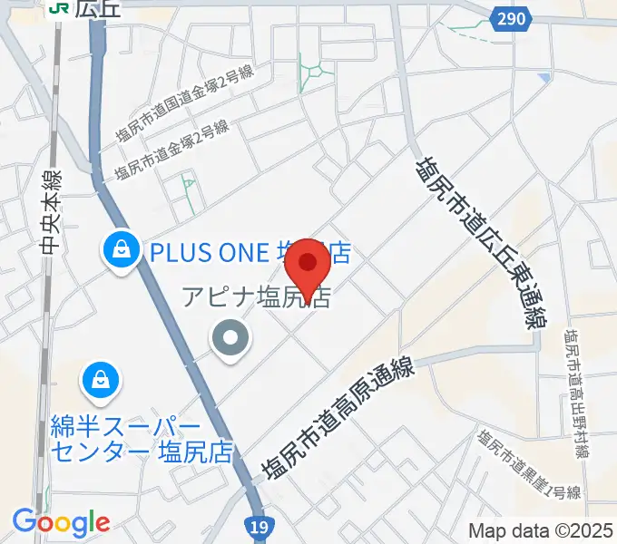 ティーズギターの地図