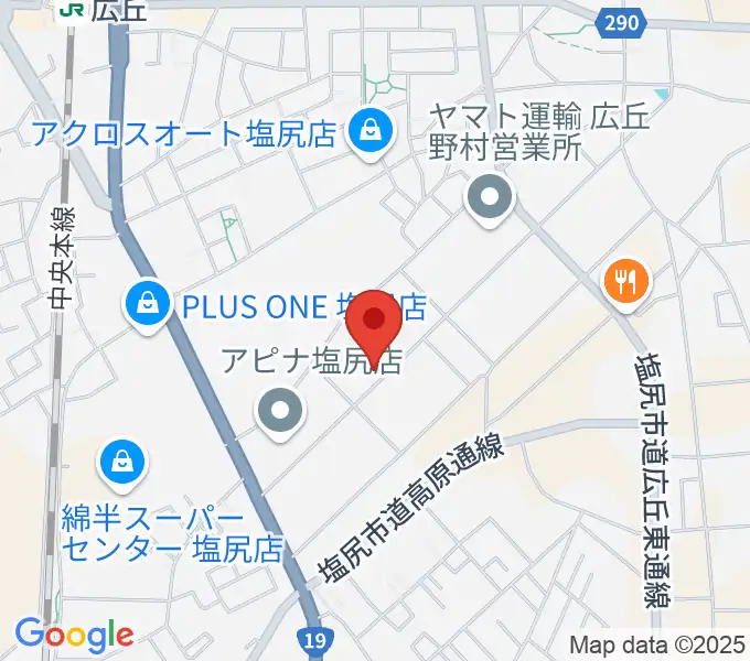 ティーズギターの地図