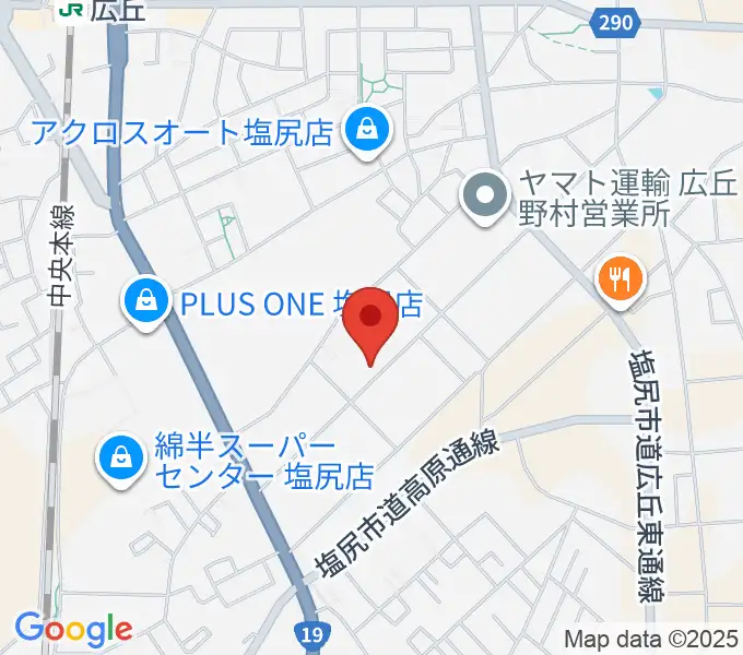 ティーズギターの地図