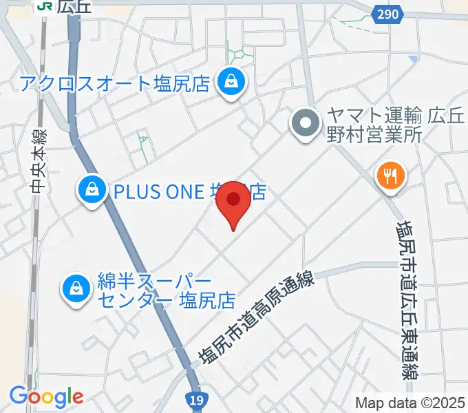 ティーズギターの地図