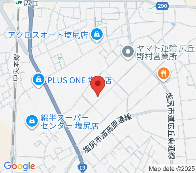 ティーズギターの地図