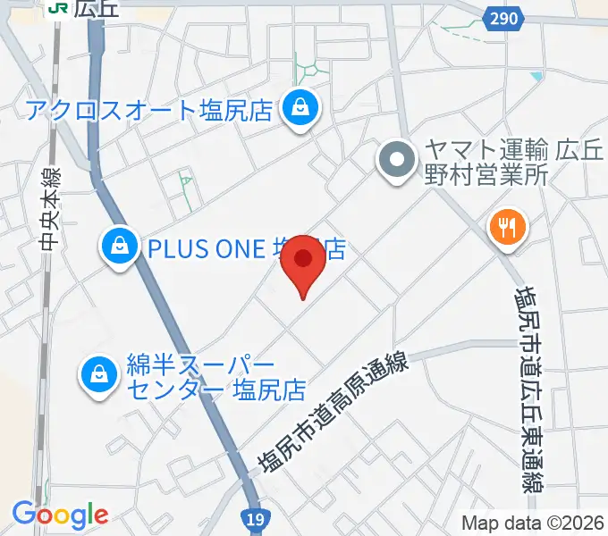 ティーズギターの地図