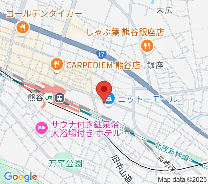 山野楽器サウンドクルー熊谷の地図