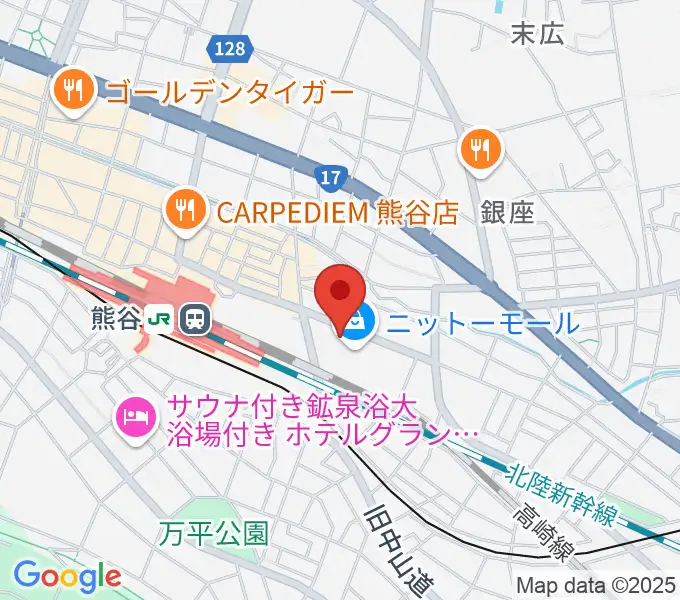 山野楽器サウンドクルー熊谷の地図