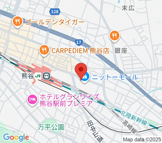 山野楽器サウンドクルー熊谷の地図