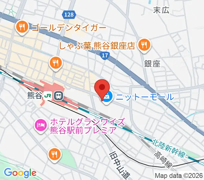 山野楽器サウンドクルー熊谷の地図