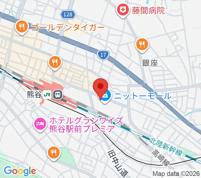 山野楽器サウンドクルー熊谷の地図