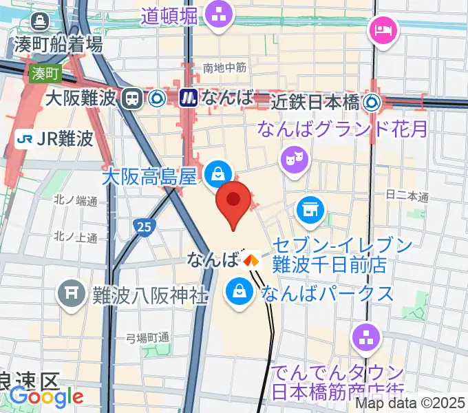 山野楽器ロックイン難波の地図
