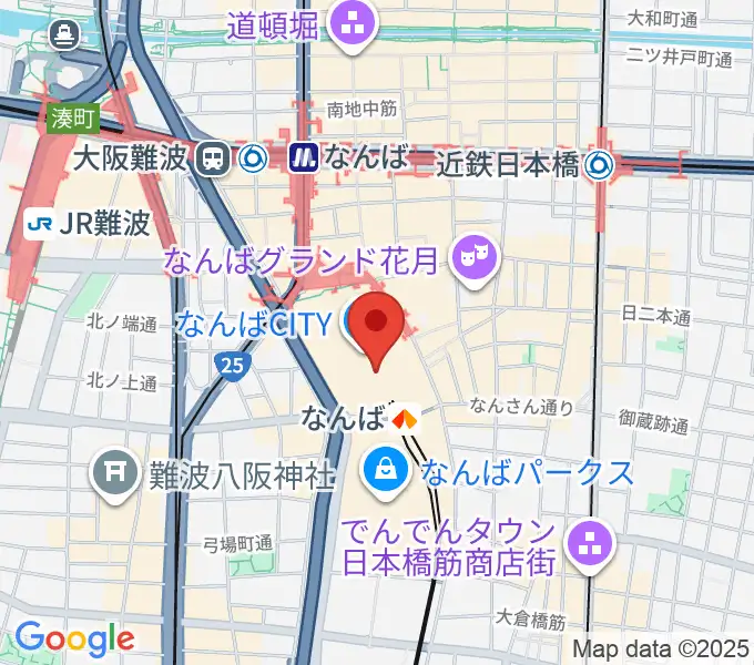 山野楽器ロックイン難波の地図