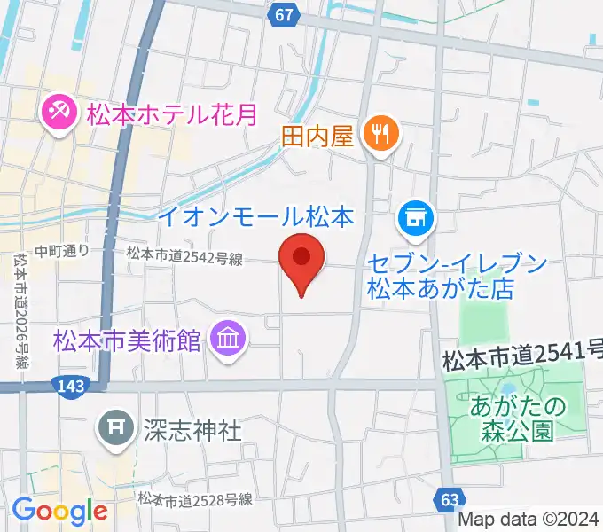 島村楽器 イオンモール松本店の地図