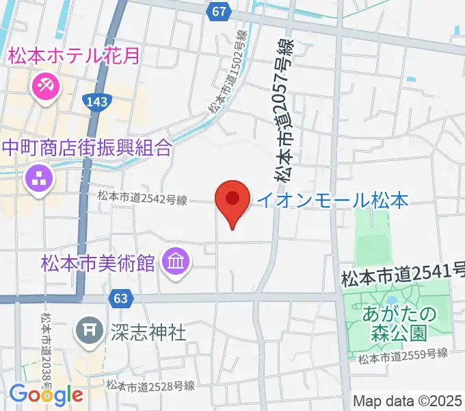 島村楽器 イオンモール松本店の地図