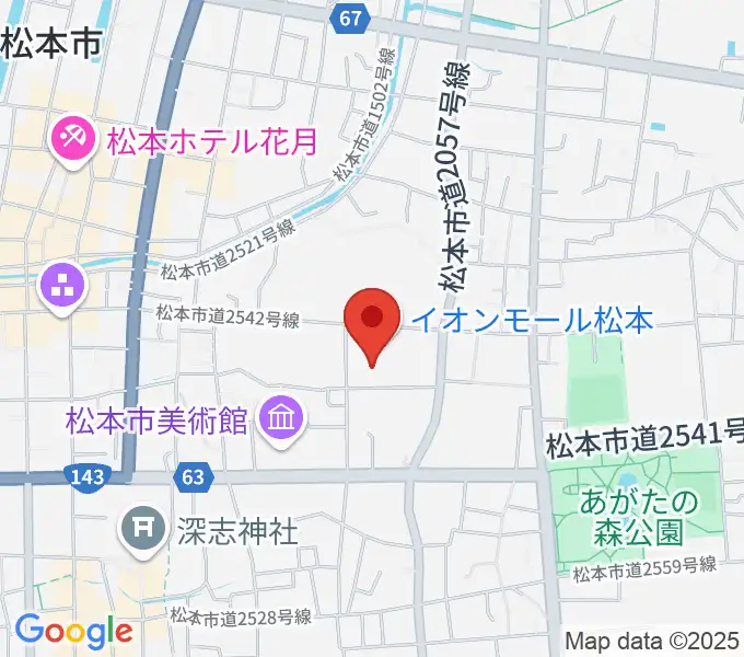 島村楽器 イオンモール松本店の地図