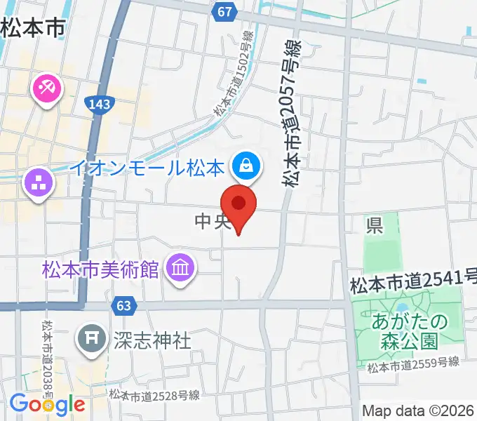 島村楽器 イオンモール松本店の地図