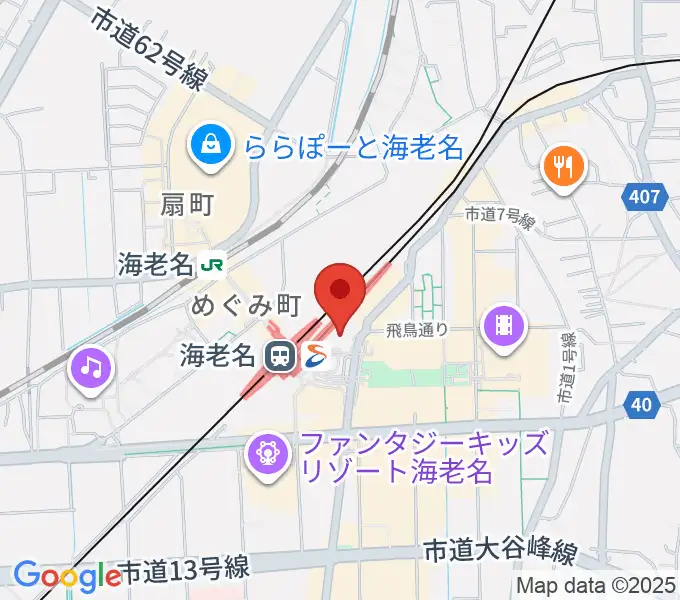 山野楽器サウンドクルー海老名の地図