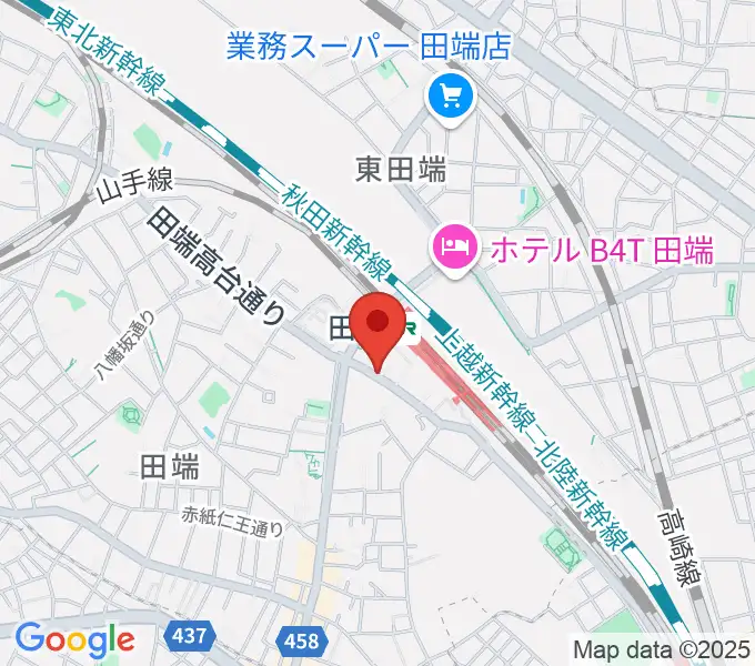 田端Pスタジオの地図