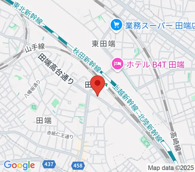 田端Pスタジオの地図