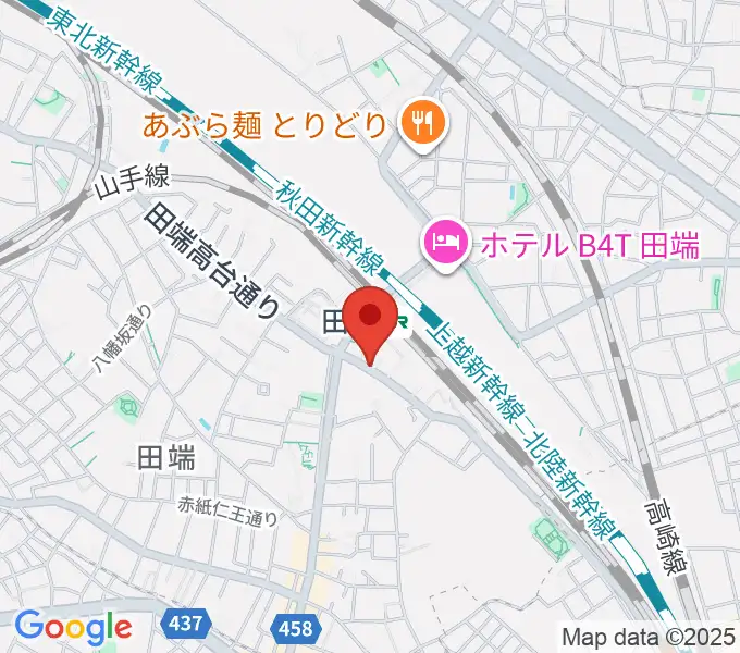 田端Pスタジオの地図