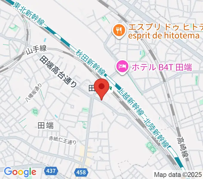 田端Pスタジオの地図