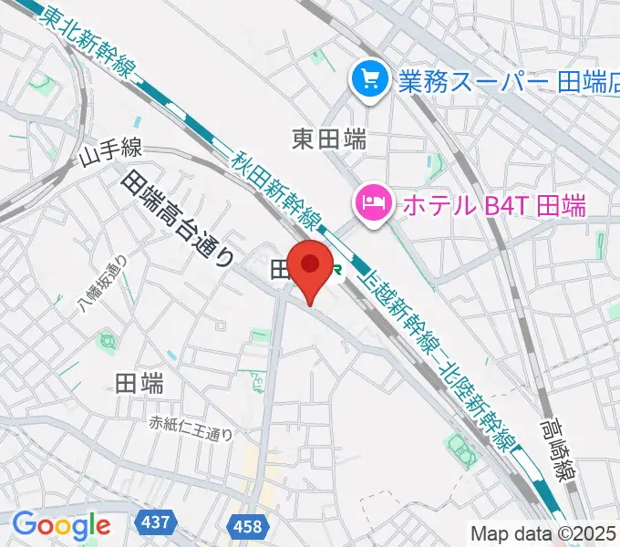 田端Pスタジオの地図