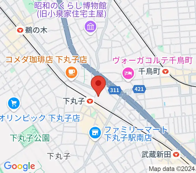 大田区民プラザの地図