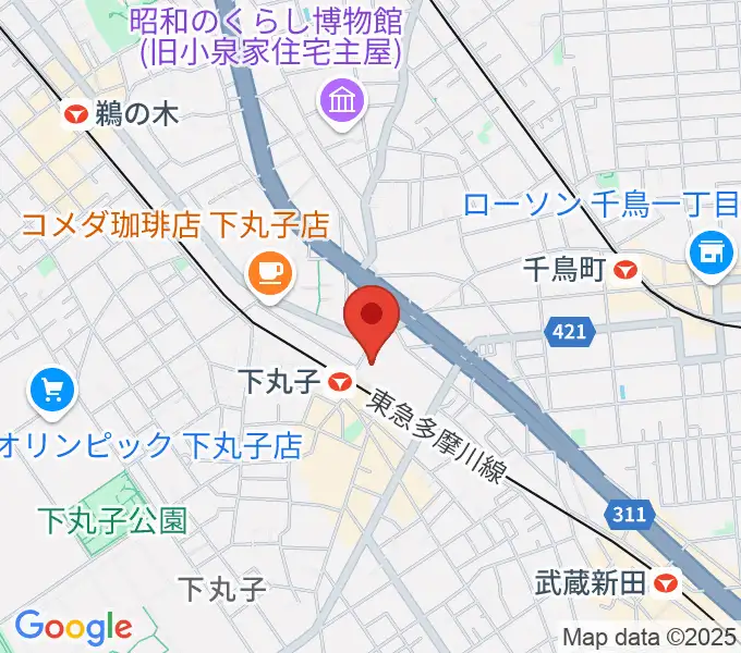 大田区民プラザの地図