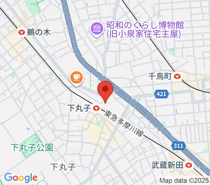 大田区民プラザの地図