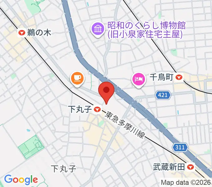 大田区民プラザの地図