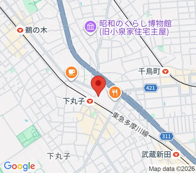 大田区民プラザの地図