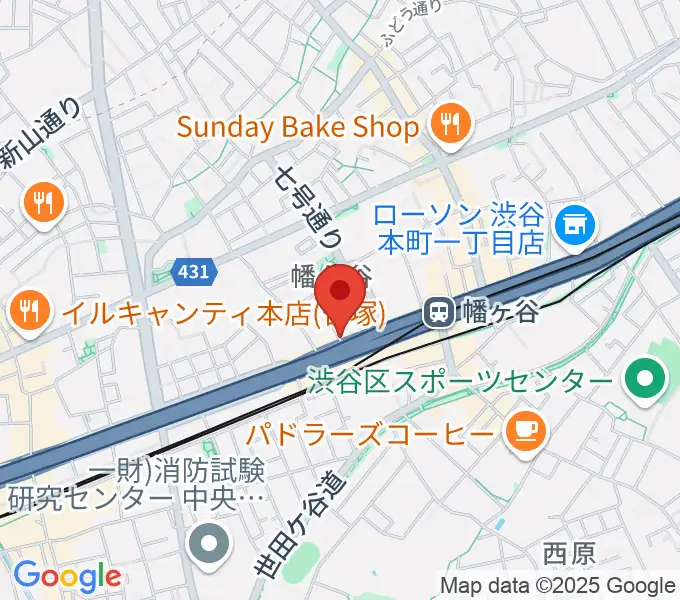 幡ヶ谷プリヴェスタイル音楽教室の地図