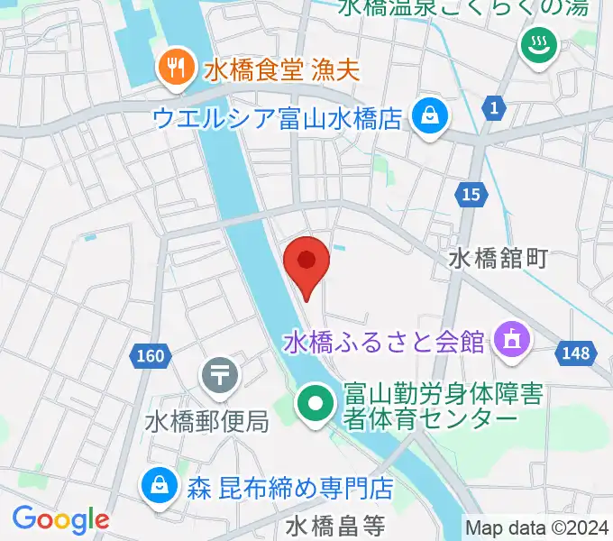 ギターショップHIRUYAの地図