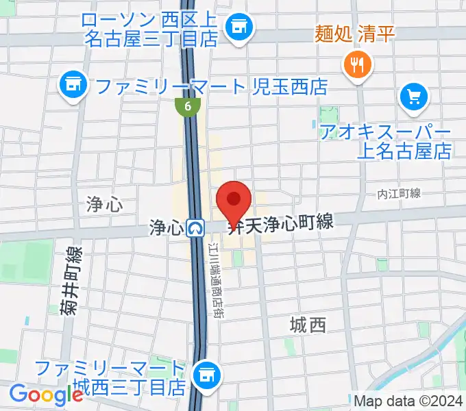 ビッグシティギターズの地図