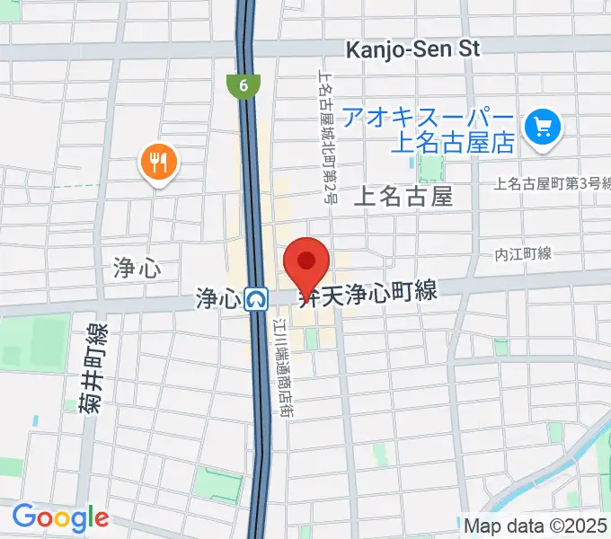 ビッグシティギターズの地図