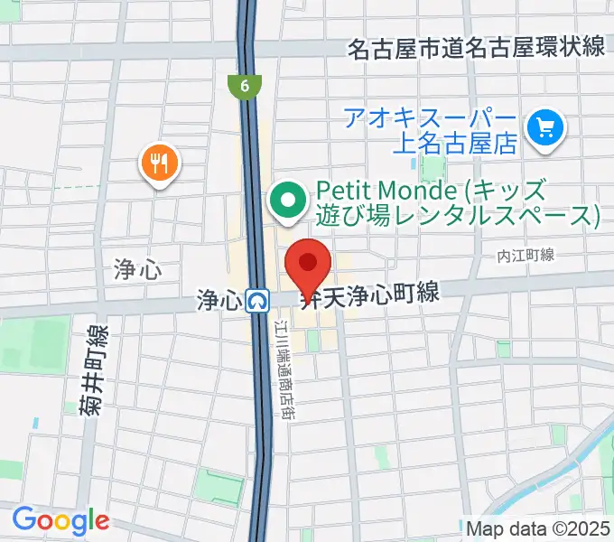 ビッグシティギターズの地図